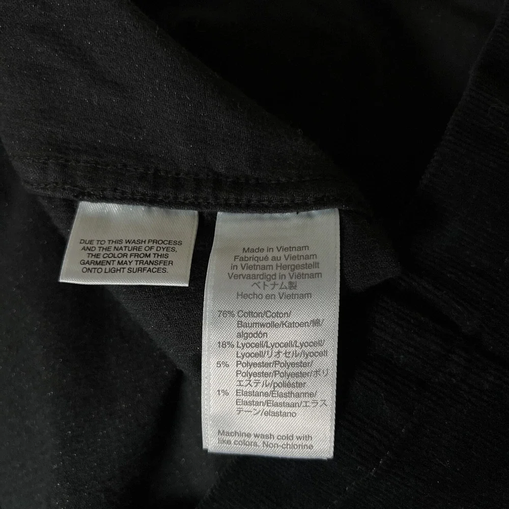 J.Crew Black Corduroy Button Down Front Skirt Size 29 Cute Career Classic Fall